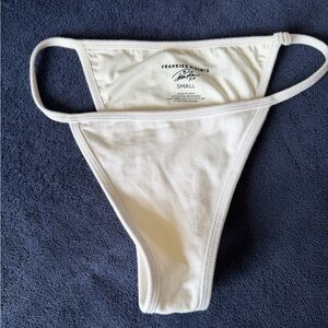 Frankie's Bikinis Cream Bikini Bottom
